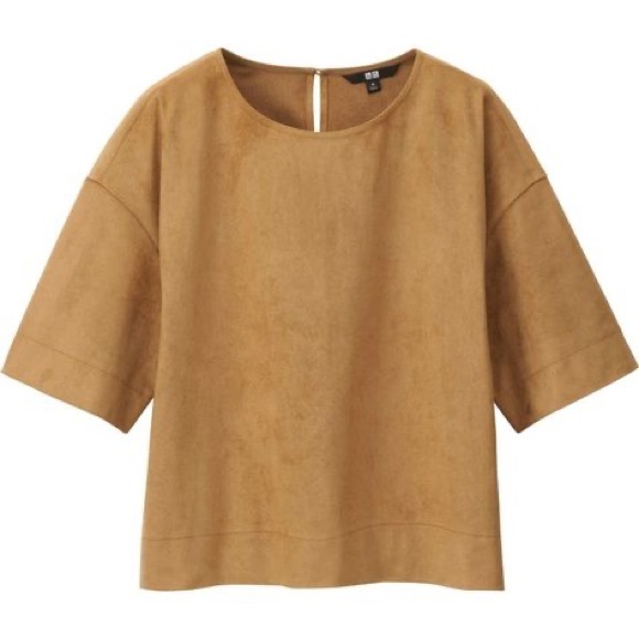 Uniqlo Faux Suede Short Sleeve Shirt - Picture 1 of 2